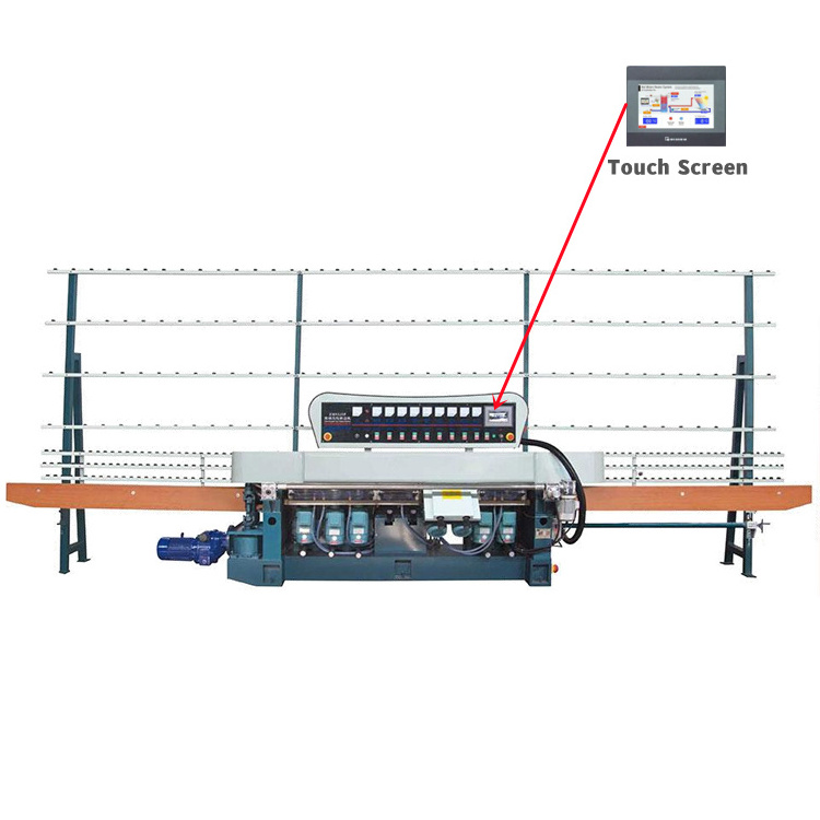 PLC Control Glass Edging Machine JZM9325 Glass Edger With 9 Motors Canteadora