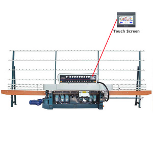 PLC Control Glass Edging Machine JZM9325 Glass Edger With 9 Motors Canteadora