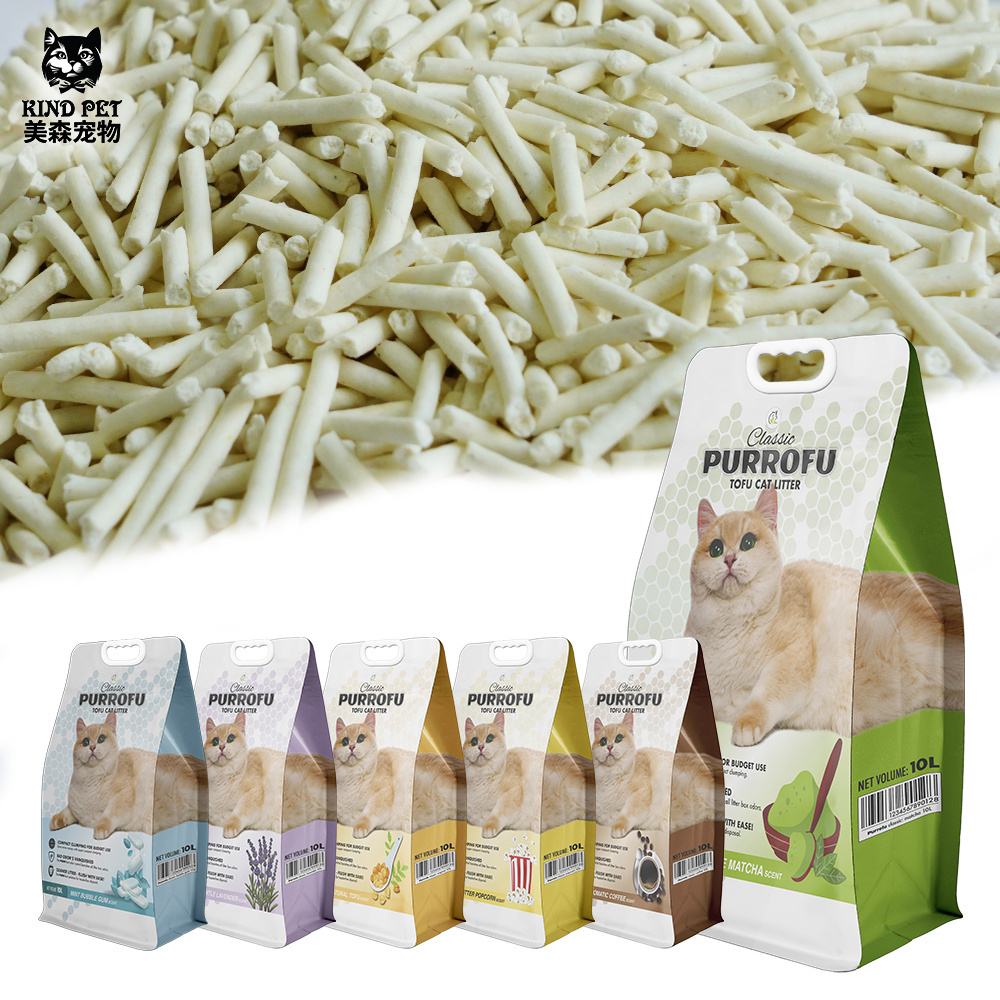 Tofu Cat Litter 10L/4.6KG Strong Agglomeration Dust-free Green Peas Pellet Cat Sand