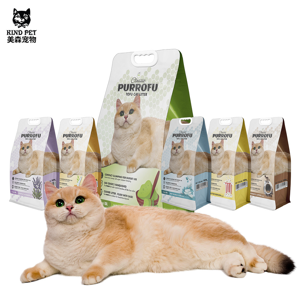 Tofu Cat Litter 10L/4.6KG Multi-scent Dust-free Arena Para Gatos Pellet Cat Sand