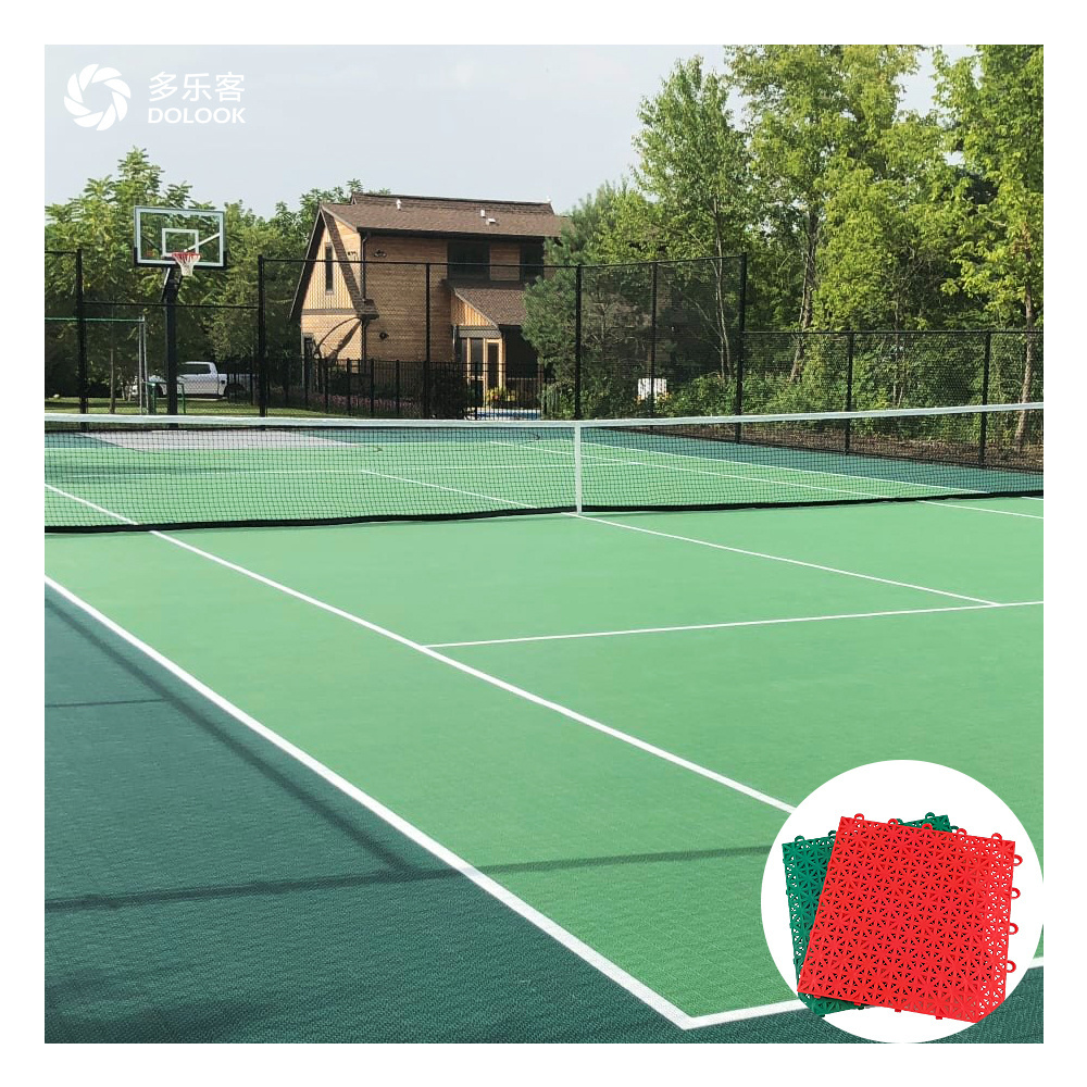 Wholesale Factory Colorful Tennis Court PP Tile Removable Tennis Court Surface