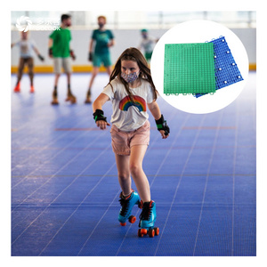 Suspended PP Interlocking Flooring Removable And Colorful Portable Roller Skating Flooring