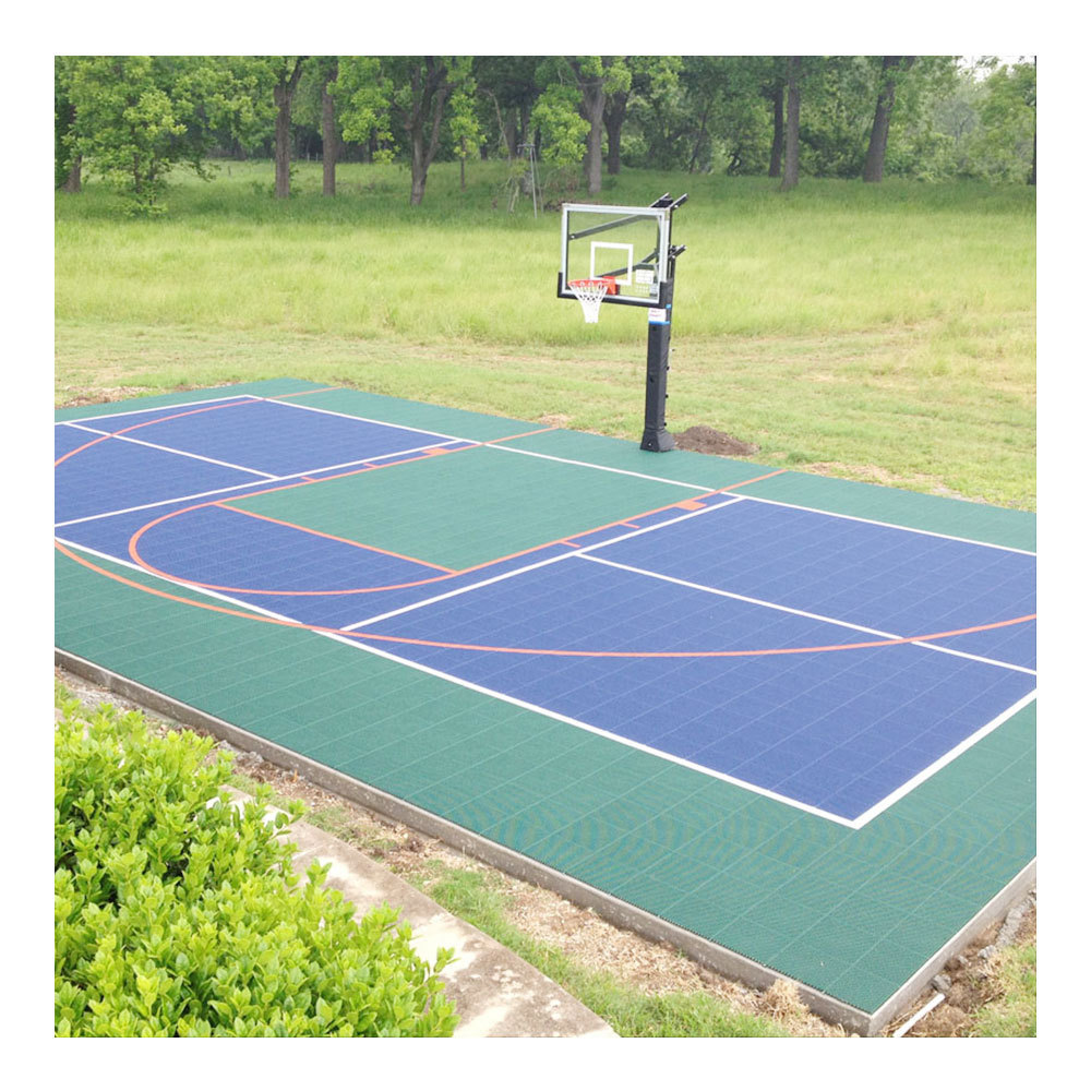 quality PP multi purpose sport court modular outdoor plastic flooring mat for basketball tennis badminton court tiles