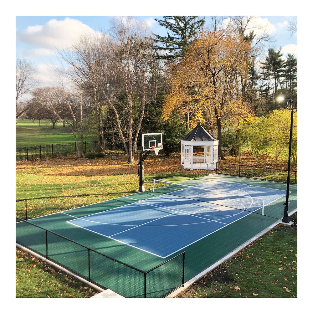 quality PP multi purpose sport court modular outdoor plastic flooring mat for basketball tennis badminton court tiles