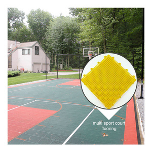 quality PP multi purpose sport court modular outdoor plastic flooring mat for basketball tennis badminton court tiles