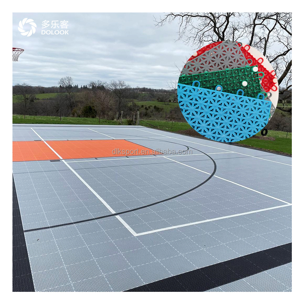 DIY easy installation flooring pp interlocking outdoor tiles for basketball court