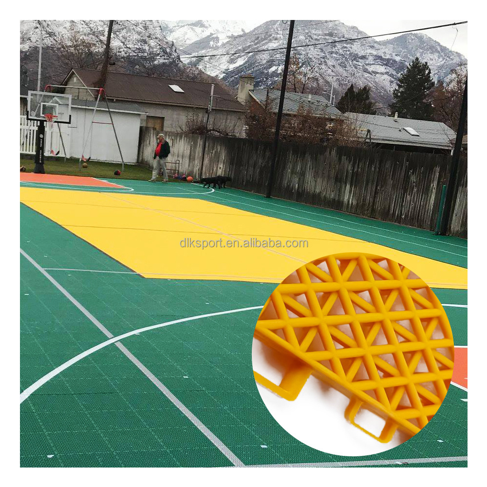 Portable Plastic Interlocking Suspended Floor Pp Used Multi Sport Basketball Pickleball Court Tiles Outdoor Tartan Flooring