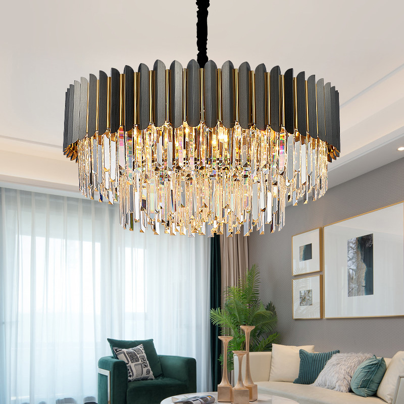 Led Modern Crystal Pendant Light Rustic Bedroom Dining Light Fixtures Lighting Chandeliers Ceiling Luxury