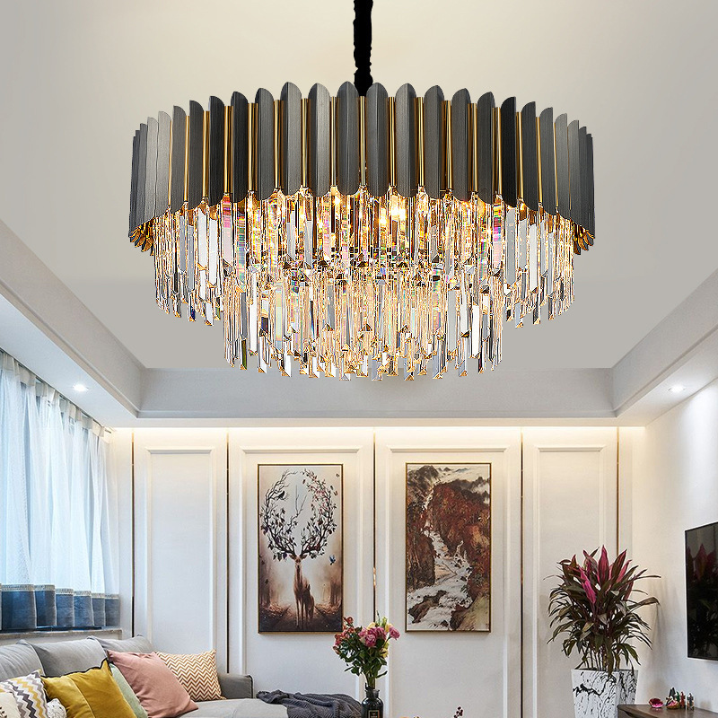 Led Modern Crystal Pendant Light Rustic Bedroom Dining Light Fixtures Lighting Chandeliers Ceiling Luxury