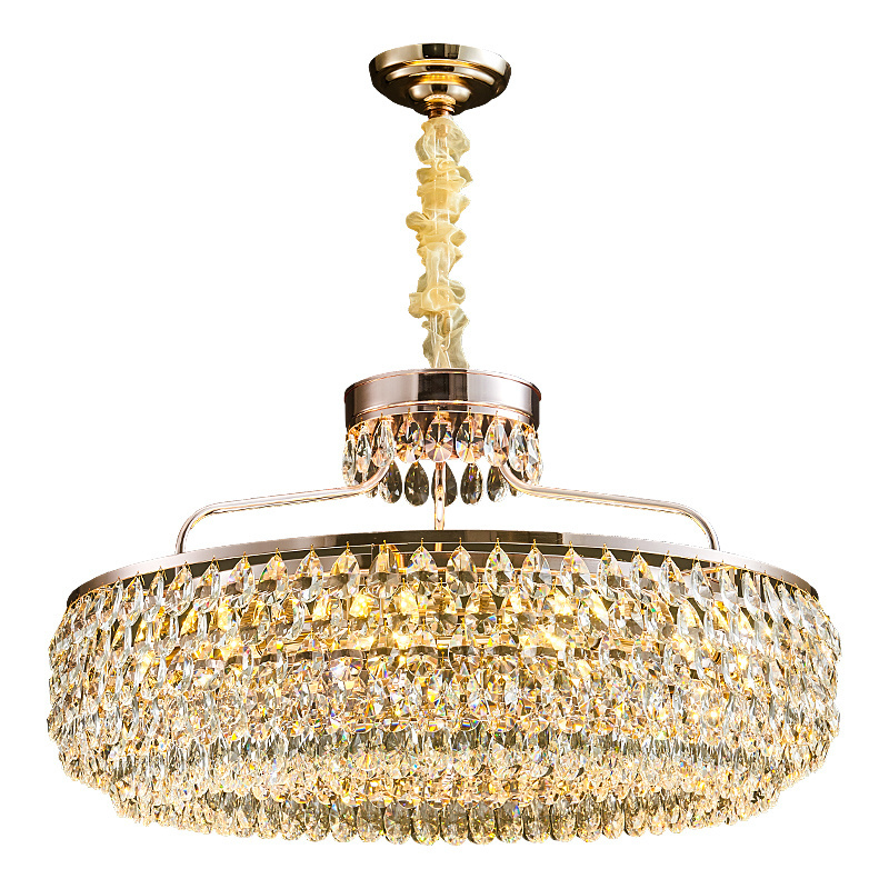 Luxury Gold Led Modern Crystal Pendant Light Bedroom Dining Light Fixtures Lighting Chandeliers