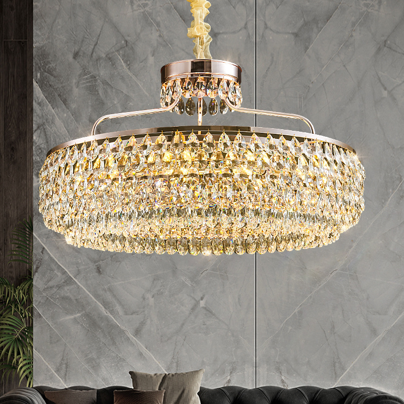 Luxury Gold Led Modern Crystal Pendant Light Bedroom Dining Light Fixtures Lighting Chandeliers