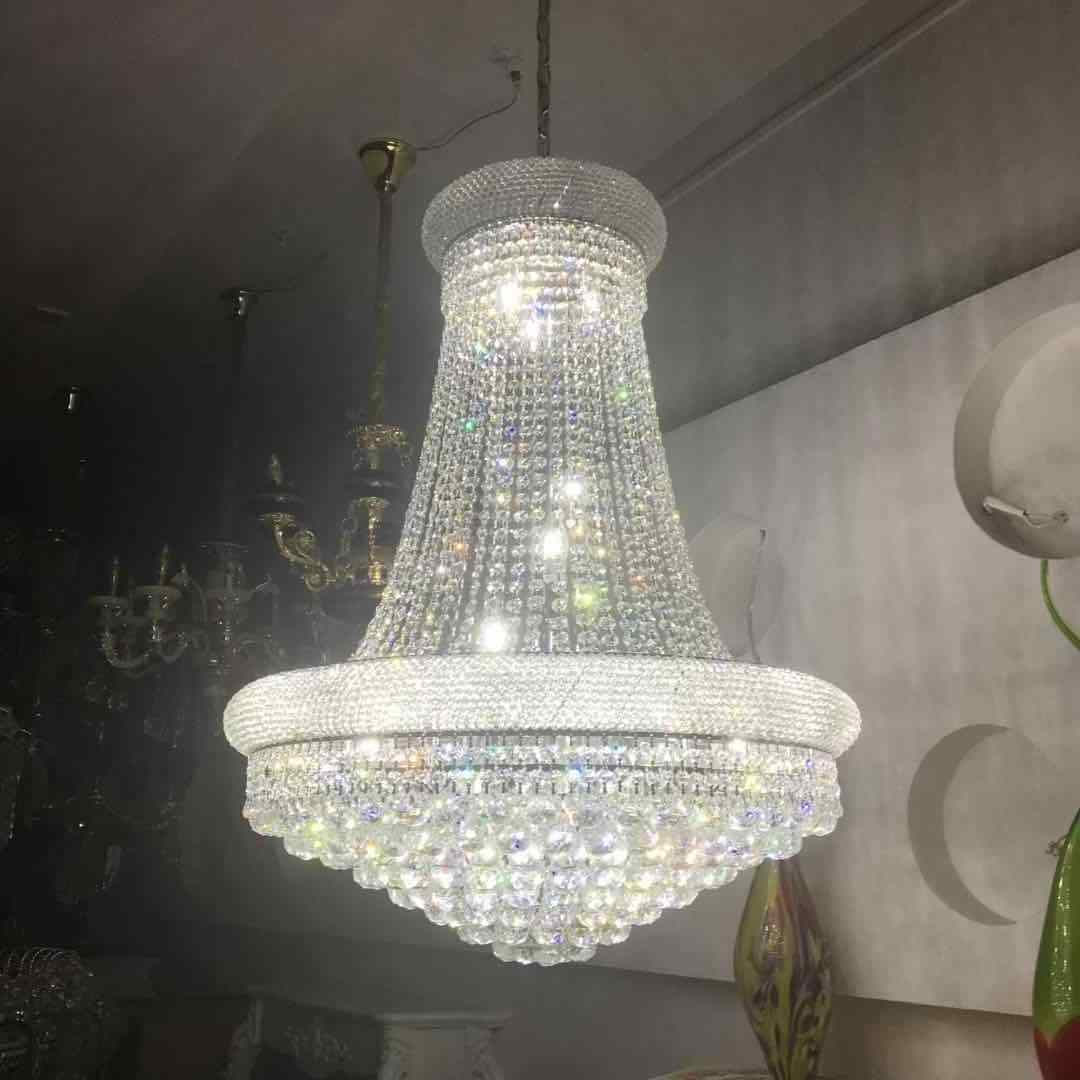 DLL Factory Small Pendant Light Chandelier Modern Crystal Dining Light Chrome Chandelier Hanging Living Room Lamp