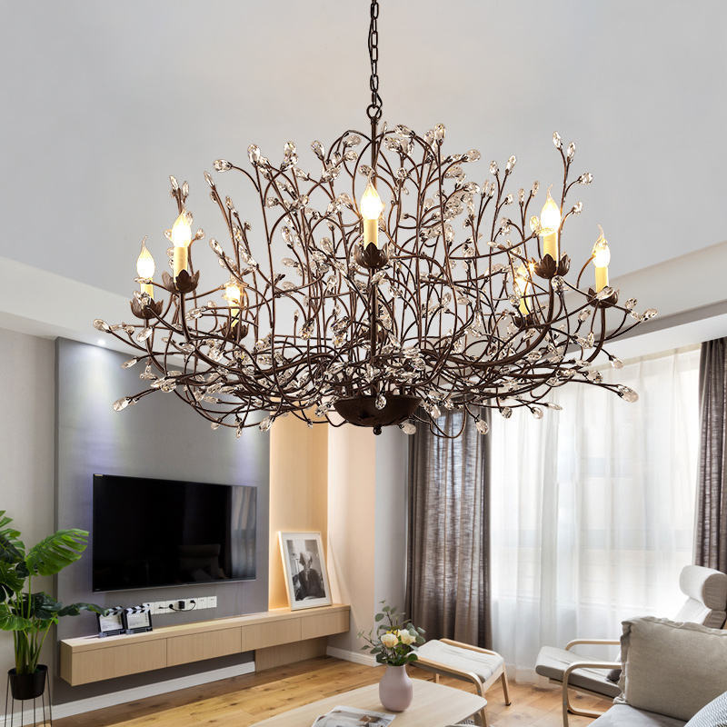 Nordic lighting tree branch hall modern home decorative light chandelier