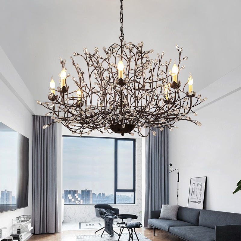 Nordic lighting tree branch hall modern home decorative light chandelier