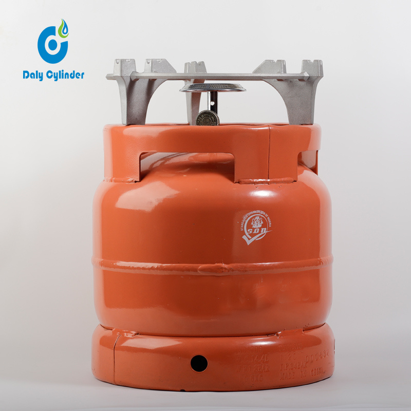 Nigeria Tanzania Kenya Ghana gas lpg bottle 6kg Propane lpg Gas Cylinders with Grill and Burner for sale