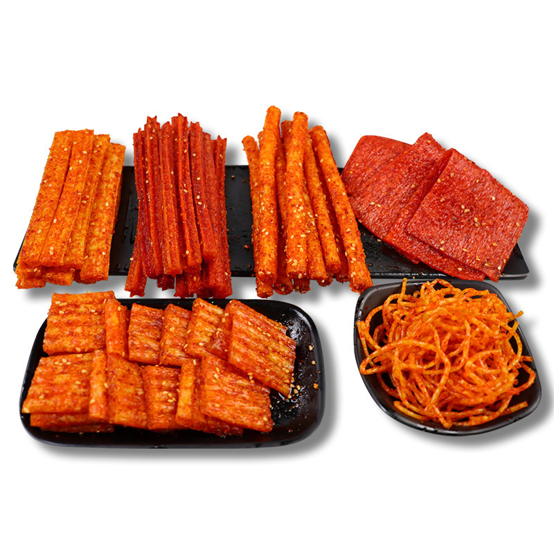 Food Manufacturer korean grain gluten latiao snack bean products irresistible spicy strips