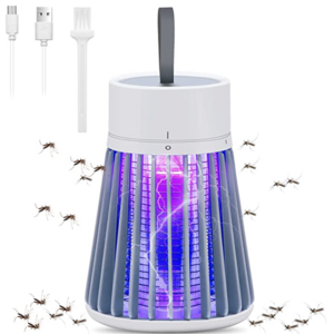 Bug Zapper Rechargeable Mosquito and Fly Killer Indoor Light with Hanging Loop Electric Killing Lamp Portable USB LED Trap