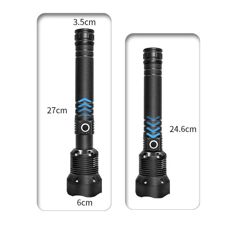 LED Waterproof Outdoor Hunting flashlight 5000 Lumens Multifunctional Led Rechargeable Torch Flashlight