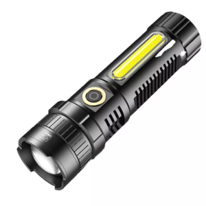 COB LED Zoomable Torch Waterproof Camping Flashlight Type C USB Rechargeable Portable Flashlight Torch