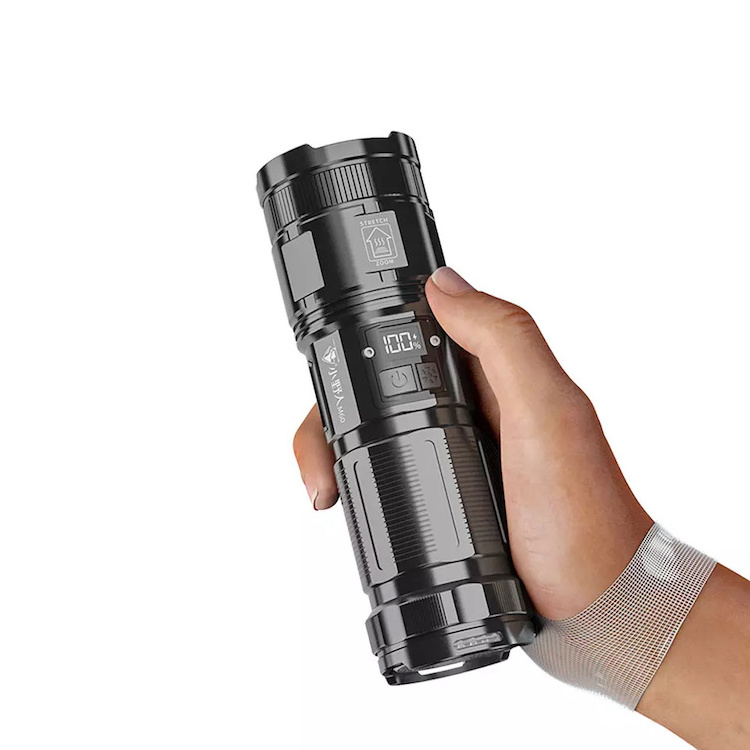 Powerful 40W 10000 lumens 5 Modes Waterproof Outdoor Tactical Torch Flashlight LED USB Rechargeable Flashlights