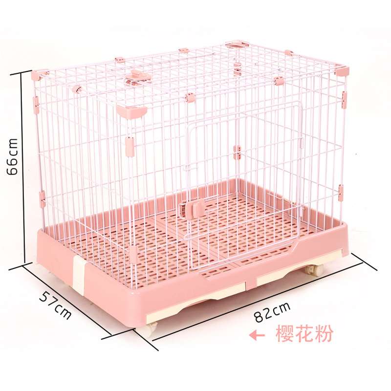 Animal Veterinary Pet Cages Stainless Steel Vet Cat Cage With Wheels