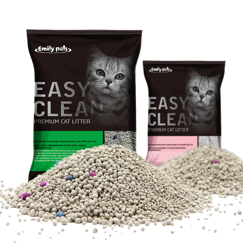 Love Sand Easy Clean Clumping Bentonite Cat Litter Quick Strong Odor Control 99% Dust-Free Bulk Cat Sand Kitty Litter Box