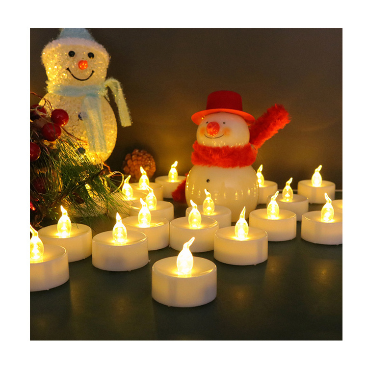 Christmas Flickering Electric Tea Lights Led Flameless Candles with Timer Home Decorations Gift