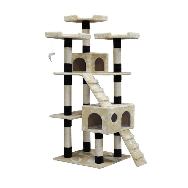 xxl Condo Climbing Luxurious Designer Modern Cheap Wood Large Cat Playhouse Pet House Scratcher Tower Cat Tree For Big Cats