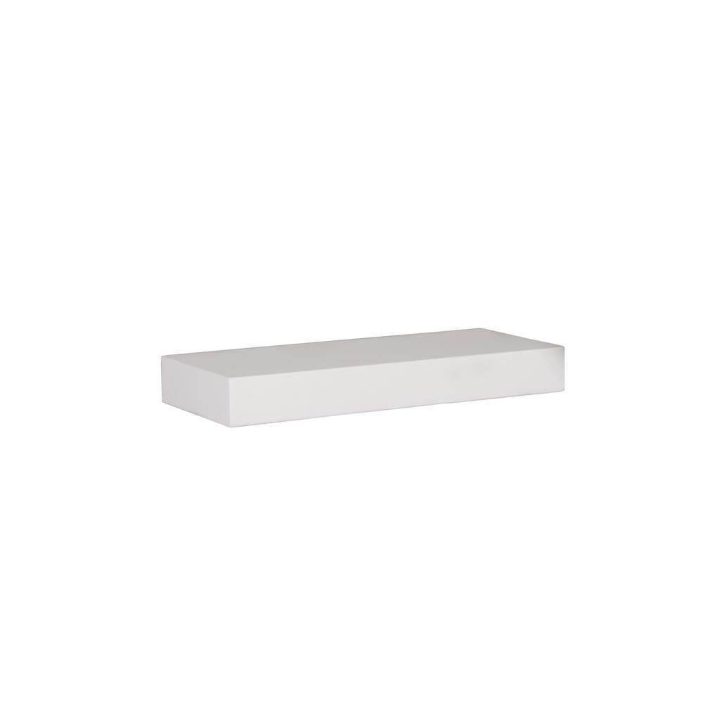 Modern White Floating Shelf Wall Mounted Wooden Storage Shelves For Living Room