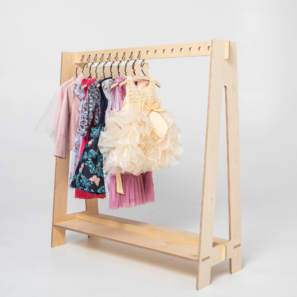 Kids Dress Up Clothes Hanger Timber Clothing Rack A Frame Rack Kids Room Storage Clothes Hanger Wood Clothing Rack