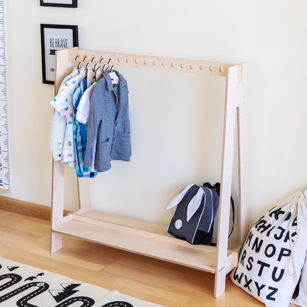 Kids Dress Up Clothes Hanger Timber Clothing Rack A Frame Rack Kids Room Storage Clothes Hanger Wood Clothing Rack