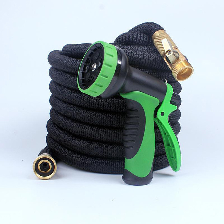 Hot selling 100ft expandable garden water brass hose & reels with spray gun