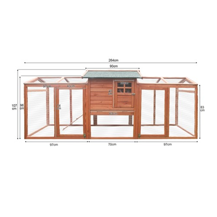 Outdoor pet products poultry large rabbit used hutch cages portable chicken houses coops for sale