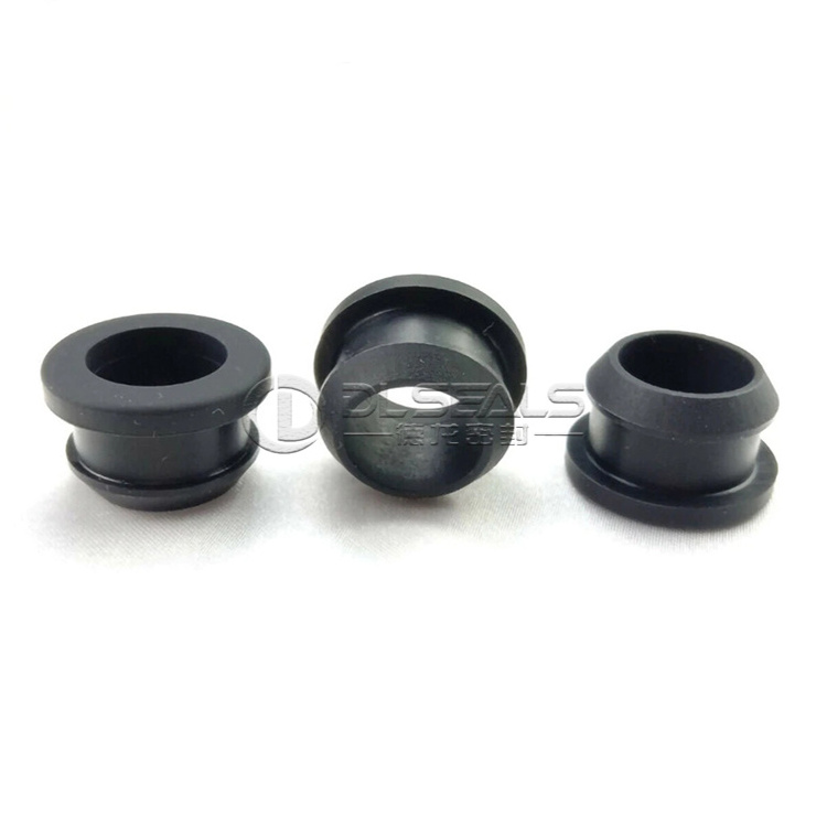 DLSEALS snap on hole plugs Black Silicone Rubber Snap-on Grommet Hole Plugs