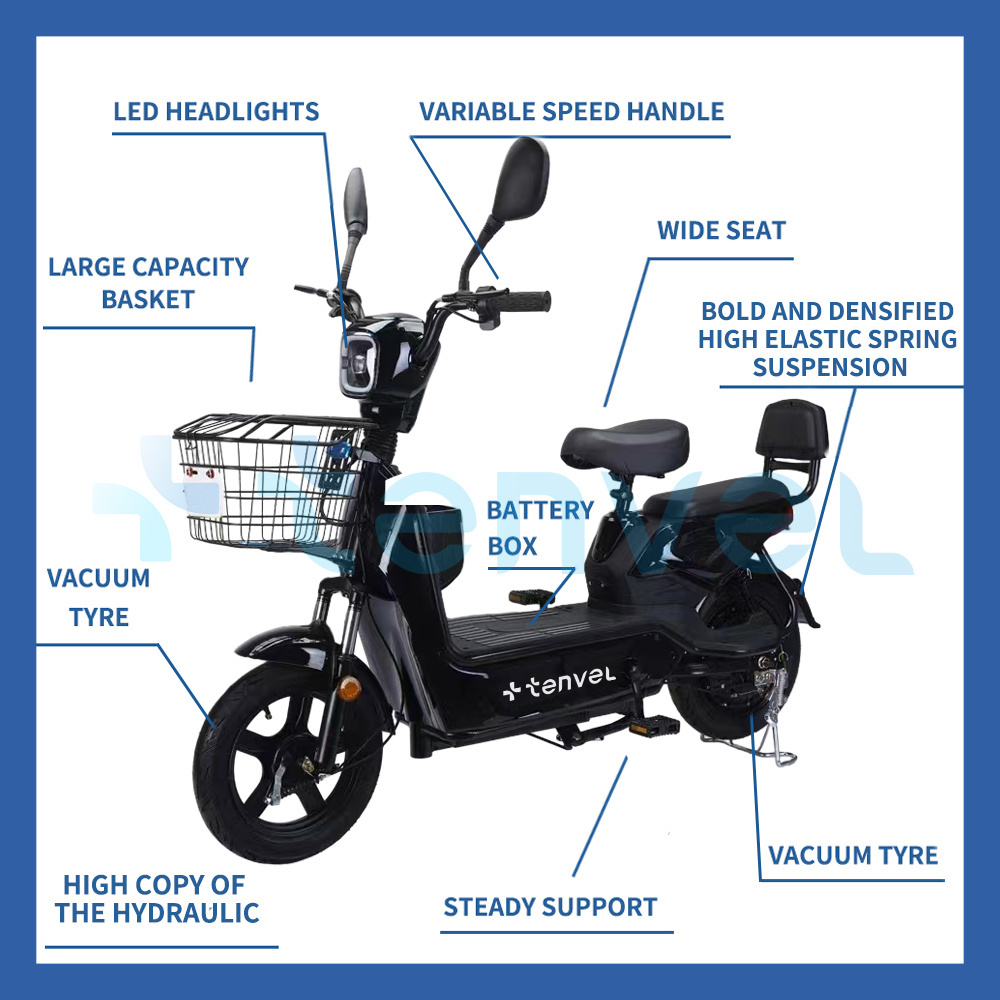 adults electric city bike 48v 20Ah 350W Mid Drive 2 Seats ebike electric city bike electric bicycle