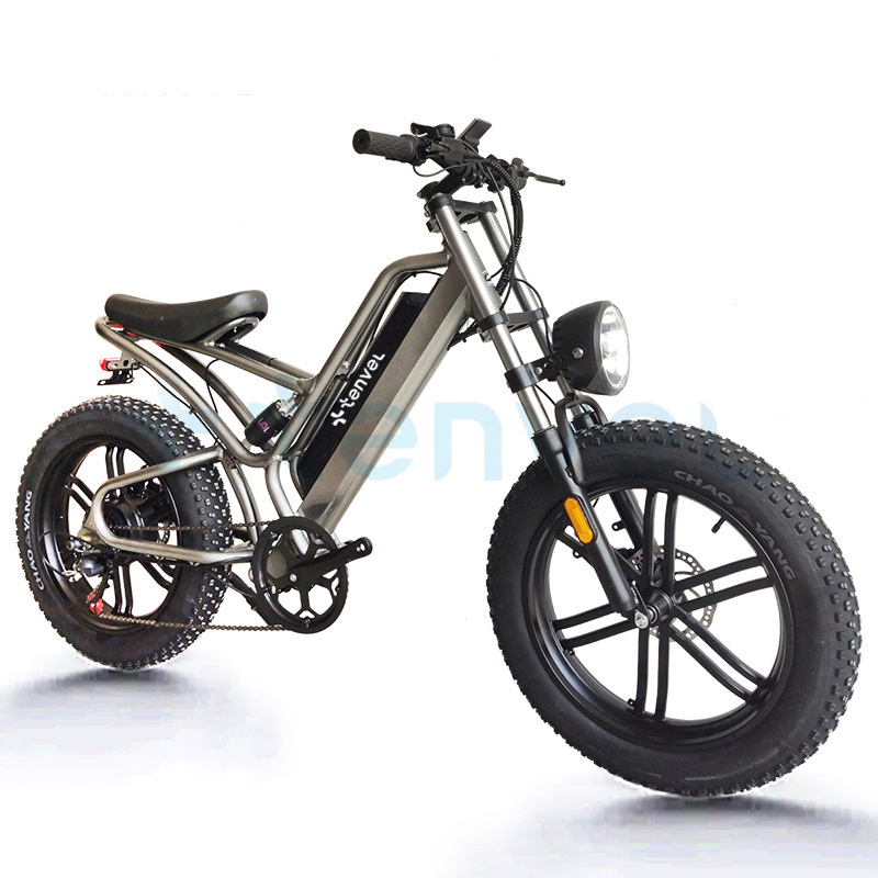 Tenvel Factory New Desgin 48V lithium Battery Cross-country Snow Electric Bike Fat Tire 500W Motor City eBike Electric Bike