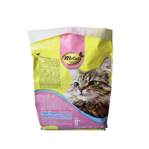 Bopp laminated coated dog cat pet food feed 25kg 50kg 100kg pp polypropylene woven bag sack customized for sale