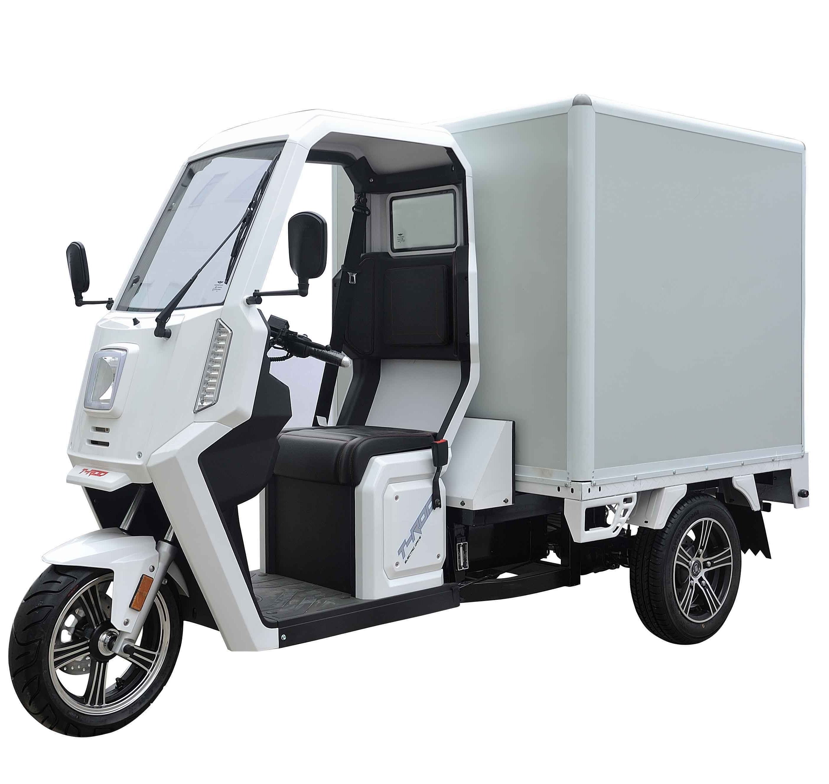 EEC certificate Model GOOD Van 3KW motor 72V50Ah*2 Lithium Battery Cheap three Wheel Electric Automatic Adult Electric Tricycle