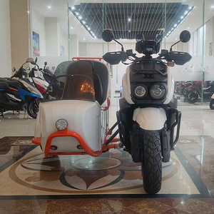 3 seats Tank Motorcycle with Sidecar High Speed Gasoline Scooter for Crusing 150cc Low Consumotion Gas Motorbike