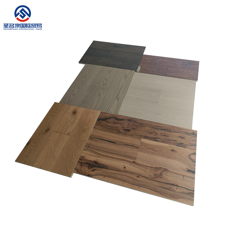 OEM solid wood hand scraped hardwood wooden floor