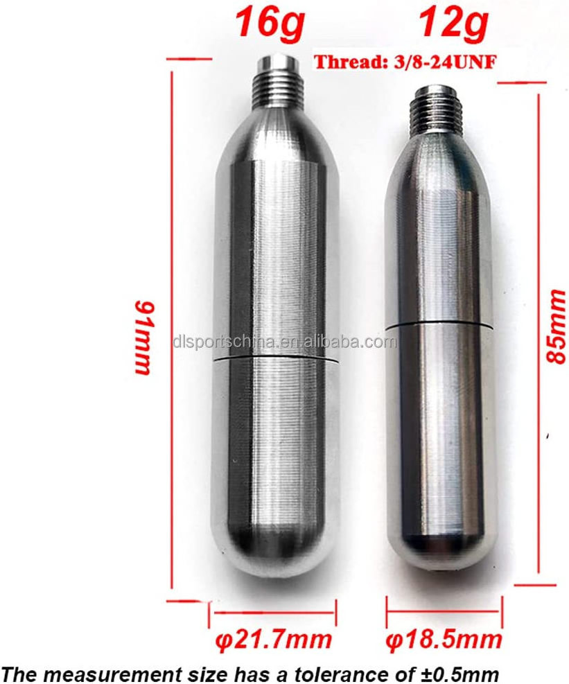 Co2 Cartridge Life Vest Steel Gas Bottle 1/2 Thread 33g Canister 33g Co2 Gas Cylinder Co2 Cartridge Inflatable Life Vest