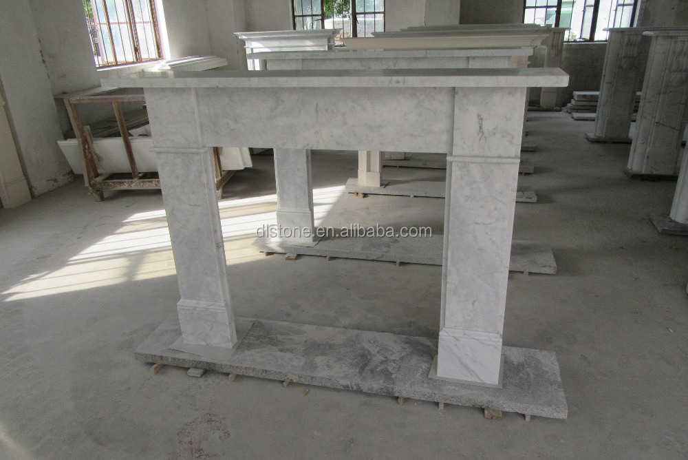 Bianco Carrara White Marble Fireplace Mantle Surround Stove