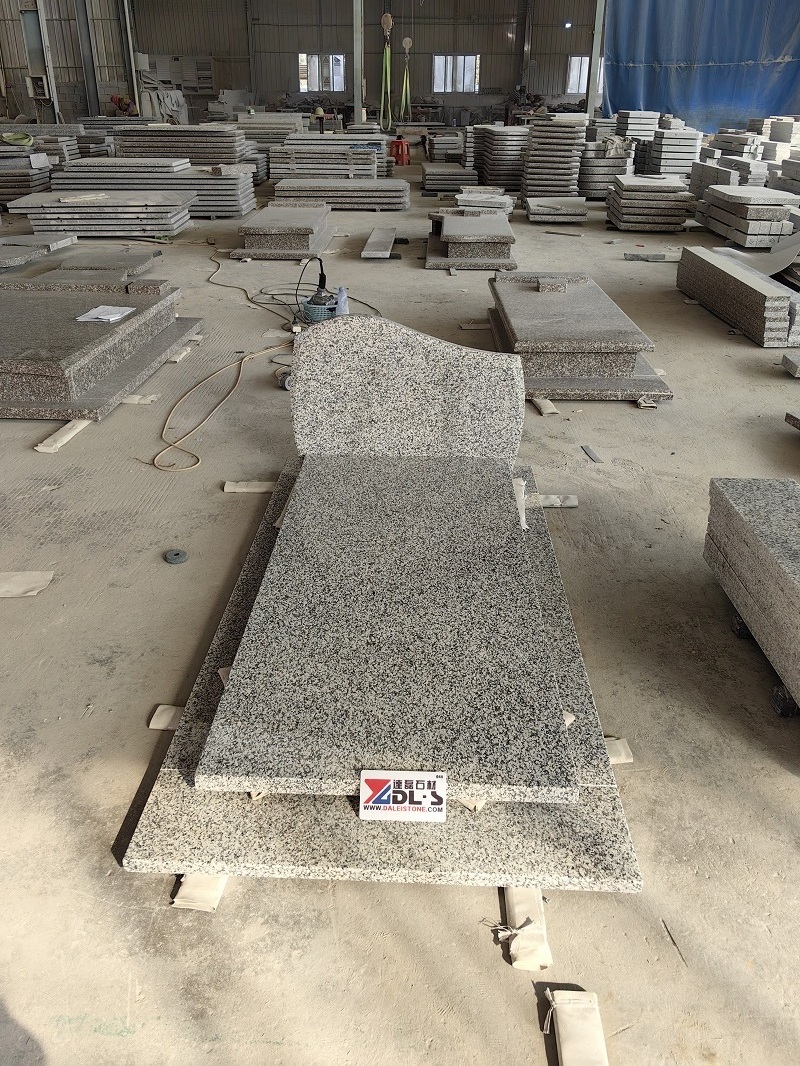 Wholesale Simple Design China Jilin White Granite Tombstones Slabs Memorial Monument