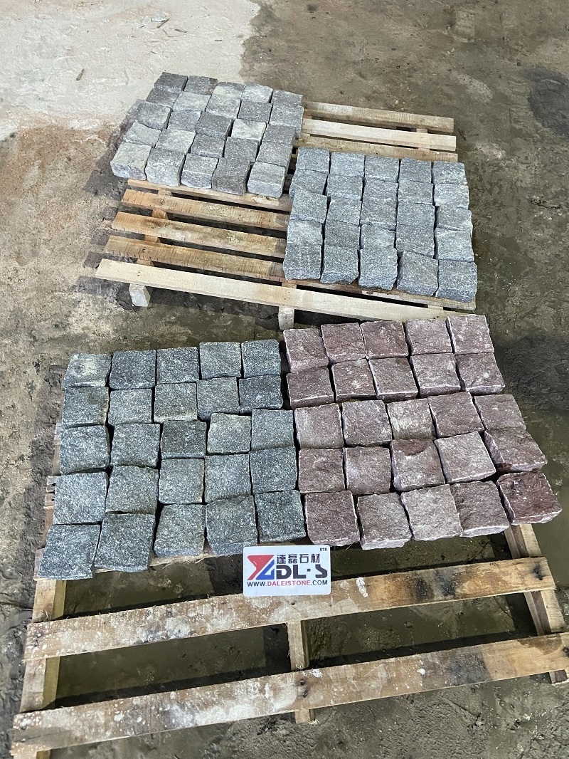 High Quality Natural Stone Cobblestone Green Grey Red Porphyry Cobble Stone Pavers Price