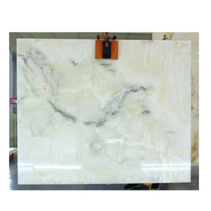 Translucent Natural White Onyx Backlit Marble Onyx Stone Slab Wall Panel