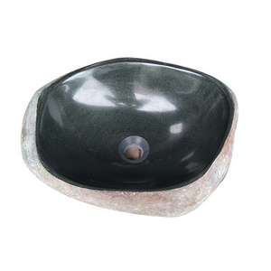 Natural Black Polished River Stone Sink Wash Basin