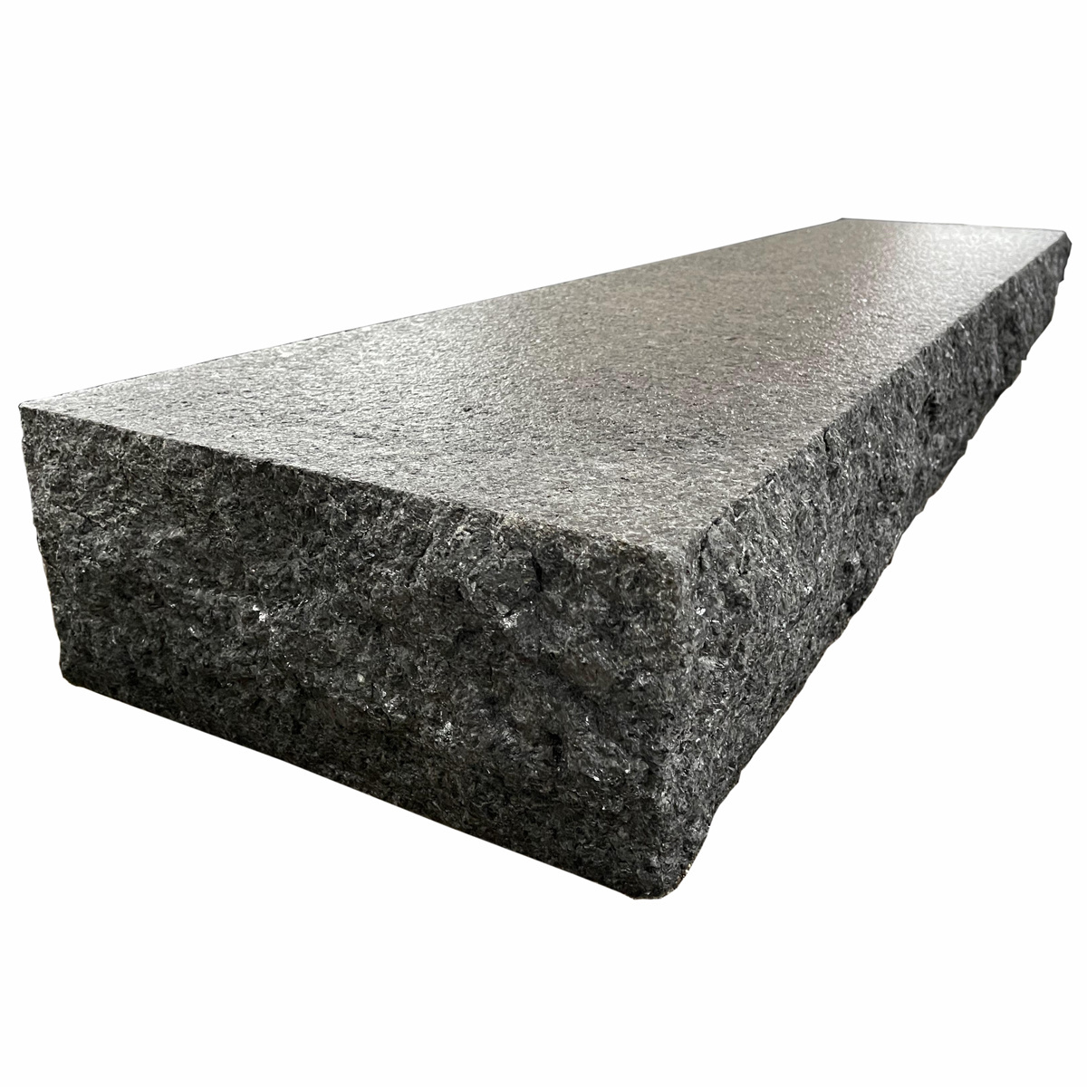 Outdoor 50mm Thick Natural Split China Flamed Angola Black Granite Slab Step Price