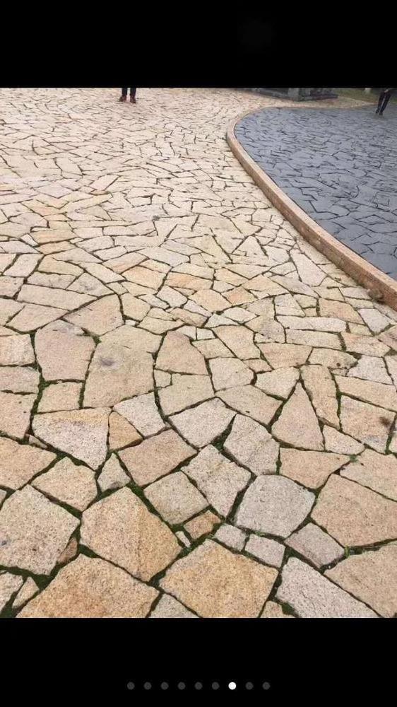 G682 Outdoor Yellow Crazy Random Size Driveway Cheap Patio Paver Sidewalk Stones Tiles For Sale