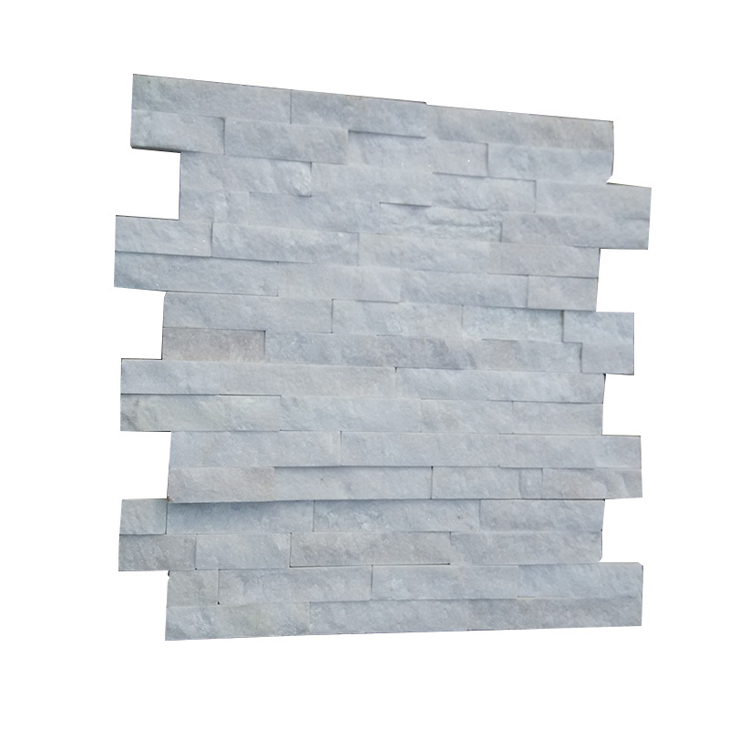 Cheap Exterior Pure White Slate Tile Stacked Culture Stone Wall Panel