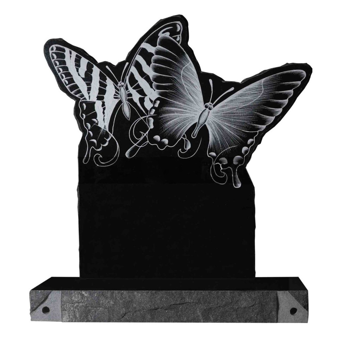 Hot Sale Various Cemetery China Black Granite Butterfly Headstones With Butterflies